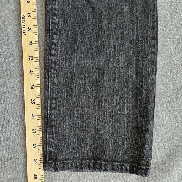 Lauren Ralph Lauren Jeans Womens 16 Black Straight Bootcut Classic Denim Goth - Picture 5 of 15